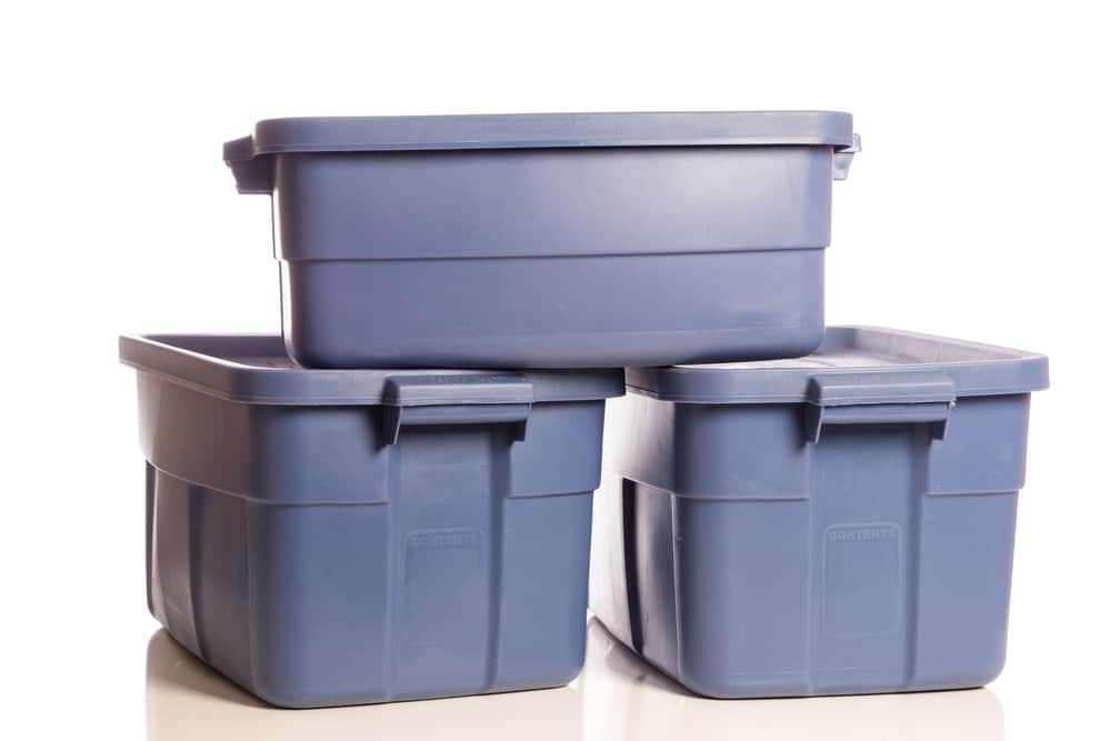 3 PACK Plastic Storage Containers Large 50 Gal Stacking Bin Box